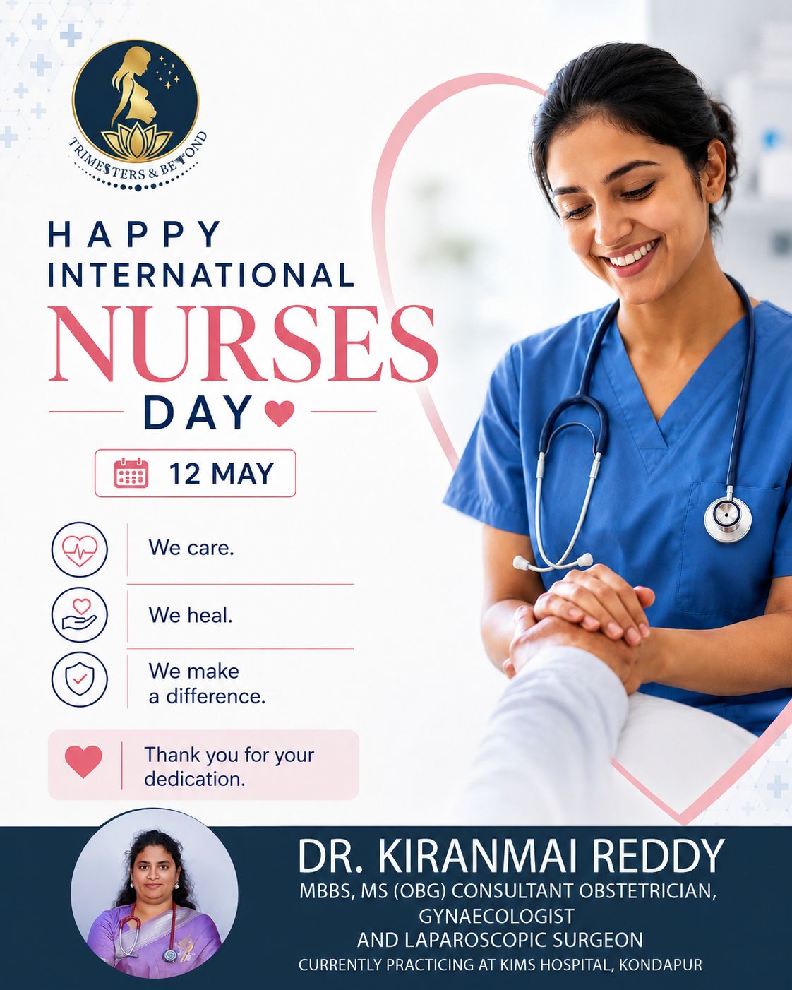 High-risk pregnancy management explained by Dr. Kiranmai Reddy — Instagram post