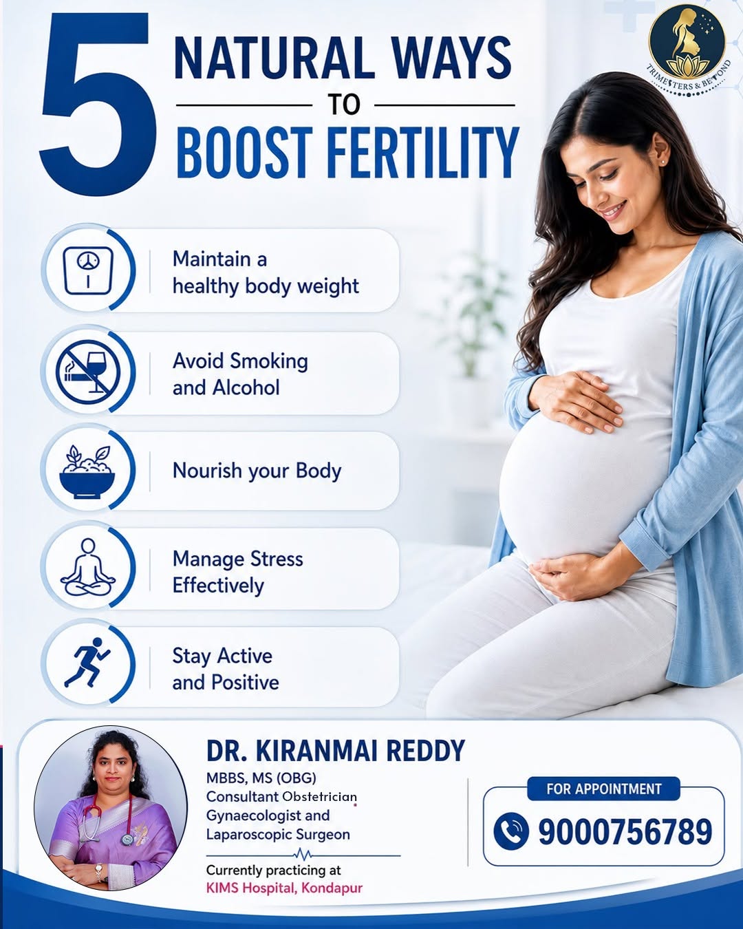 Women’s health tips by Dr. Kiranmai Reddy at Dhruva Hospitals, Patancheru, Telangana — Instagram post