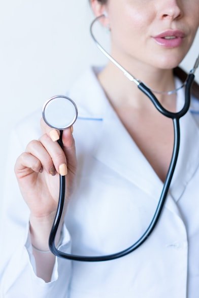 Doctor holding a stethoscope